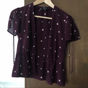Maroon Starry Blouse | Madewell